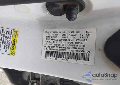 2014 Acura Tl 3.5 Special Edition из США, поврежденный, VIN 19UUA8F38EA003925